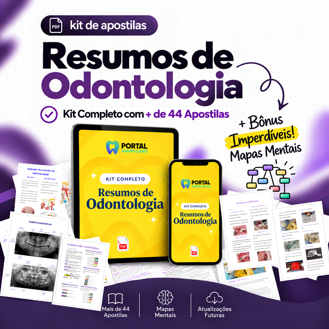 Kit Completo — 44 Apostilas de Odontologia + Mapas Mentais